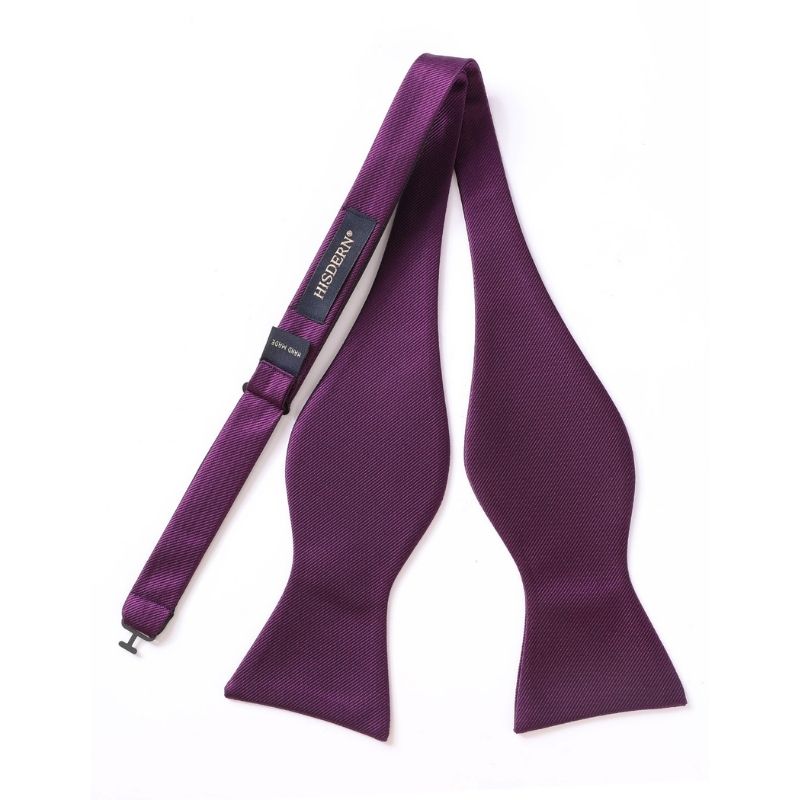 Purple Solid Bow Tie Accessories Set For Evening Wear - Image 3