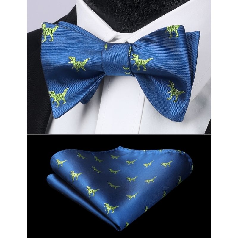 Dinasour Blue Animal Bow Tie Accessories Set For Party - Image 2