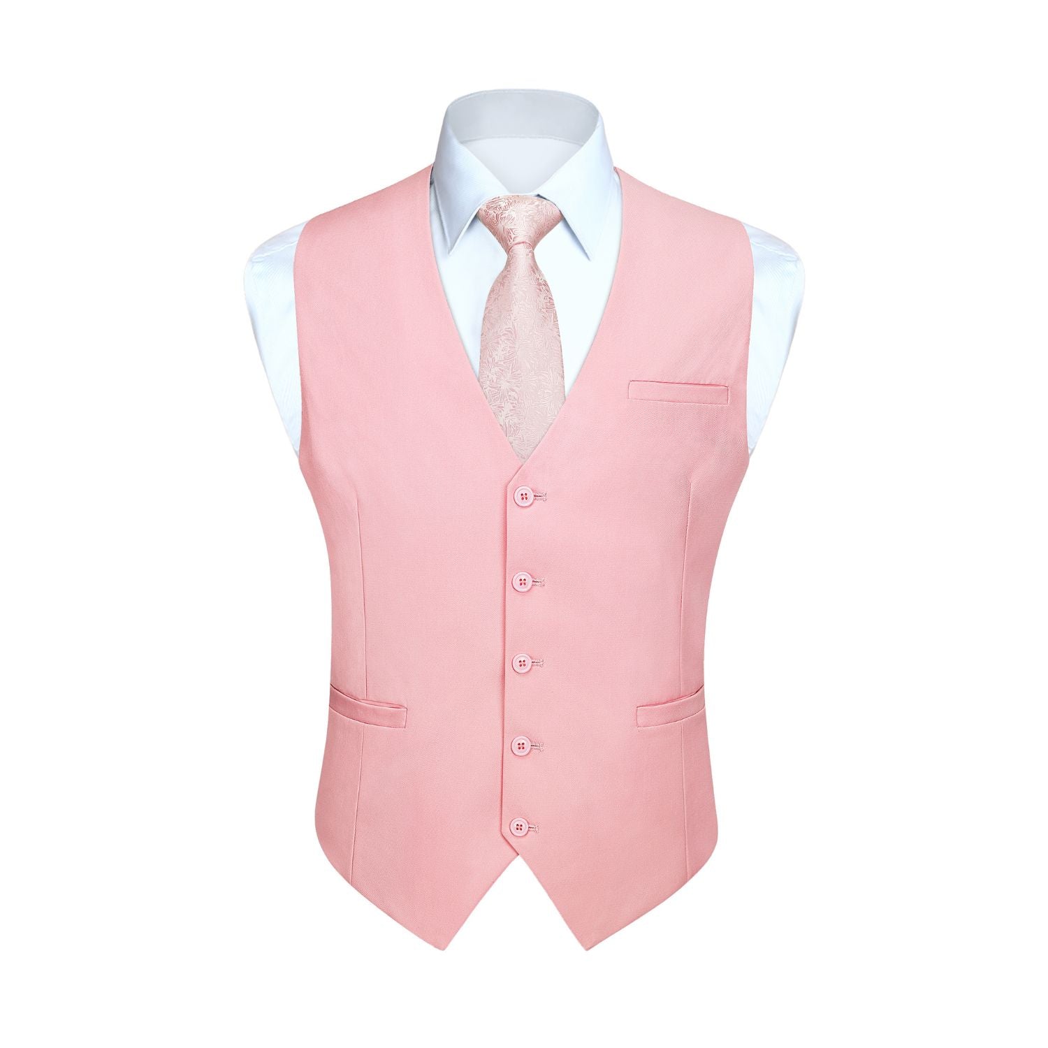 Men's Blush Satin Suit Vest Formal Wear