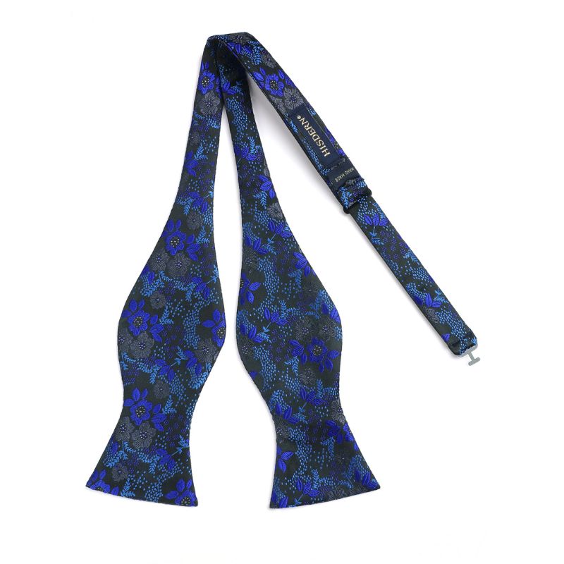 Blue Floral Bow Tie Set Groomsmen Wedding - Image 3