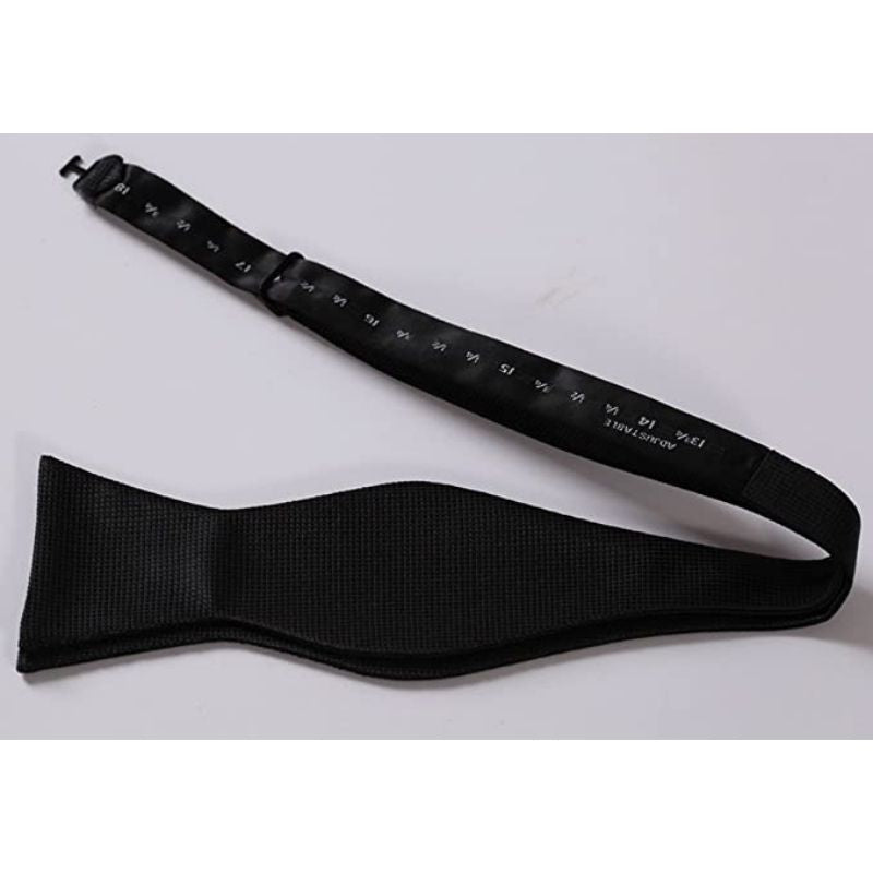 Black Solid Bow Tie Accessories Set For Evening Wear - Image 3