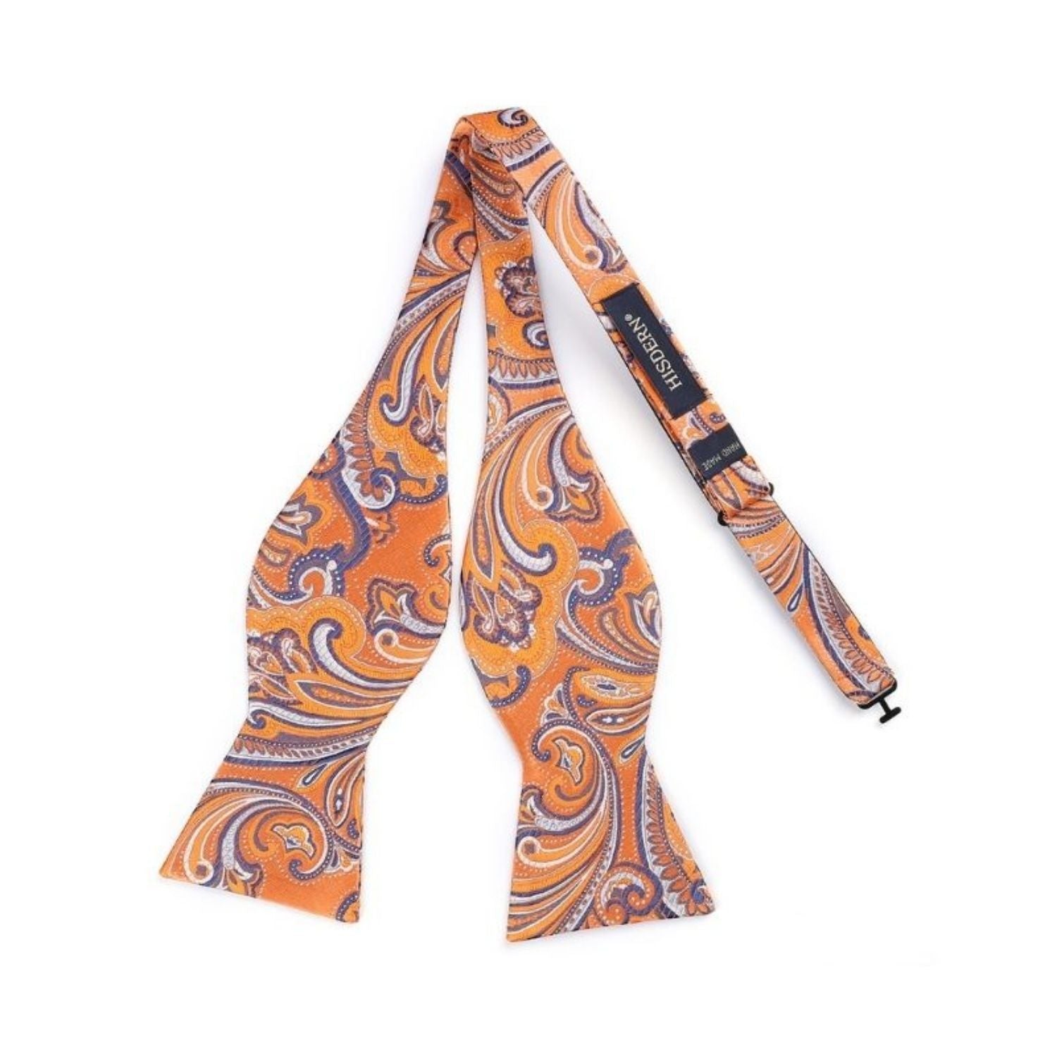 Vintage Orange And Purple Paisley Bow Tie Set - Image 4