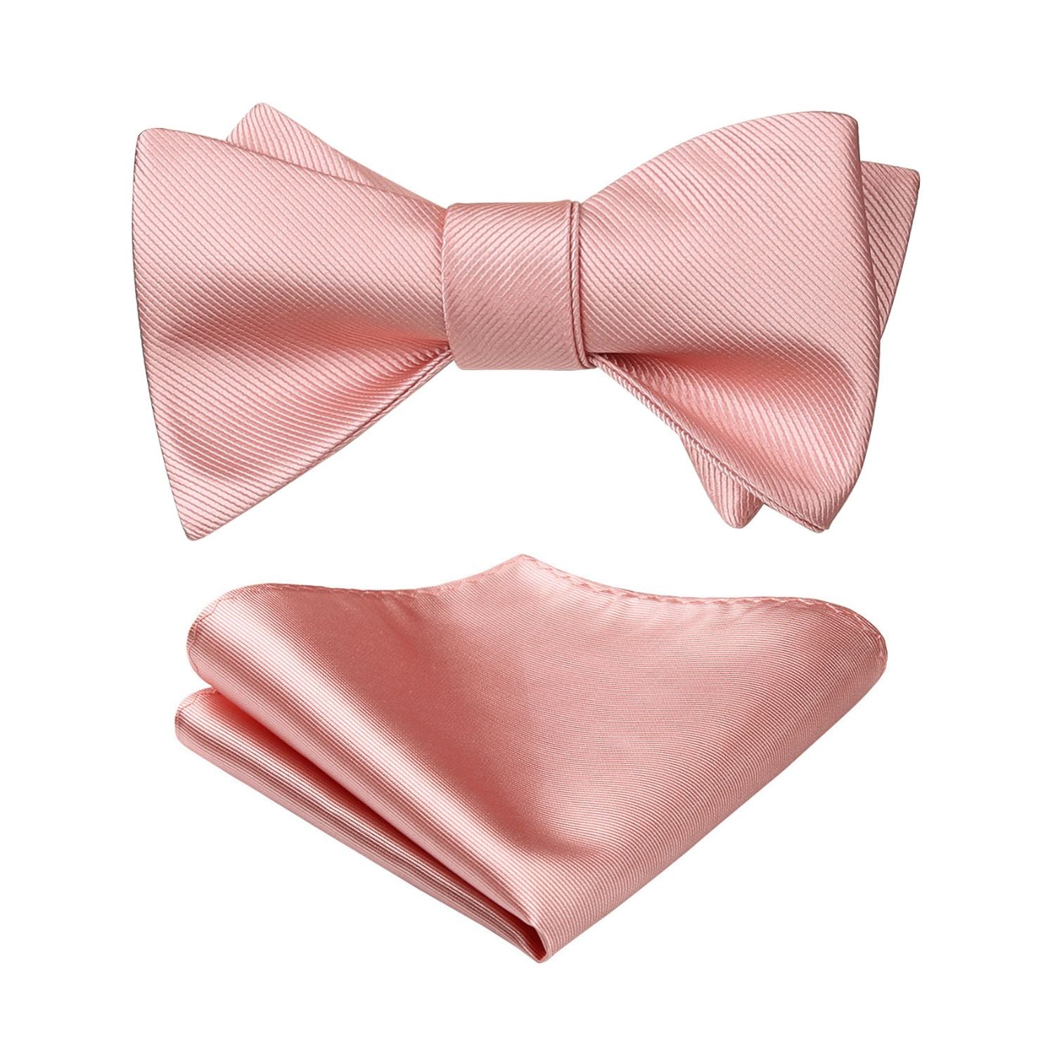 Blush Solid Bow Tie Accessories Set For Evening Wear - Image 2