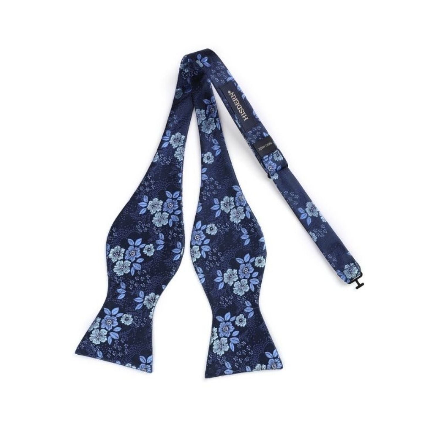 Navy Blue Floral Bow Tie Set Groomsmen Wedding - Image 4