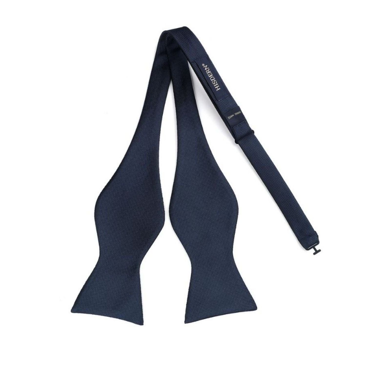 Navy Blue Solid Bow Tie Accessories Set For Evening Wear - Image 3
