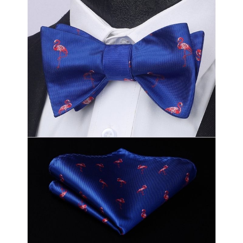 Flamingo Blue Red Animal Bow Tie Accessories Set For Party - Image 2