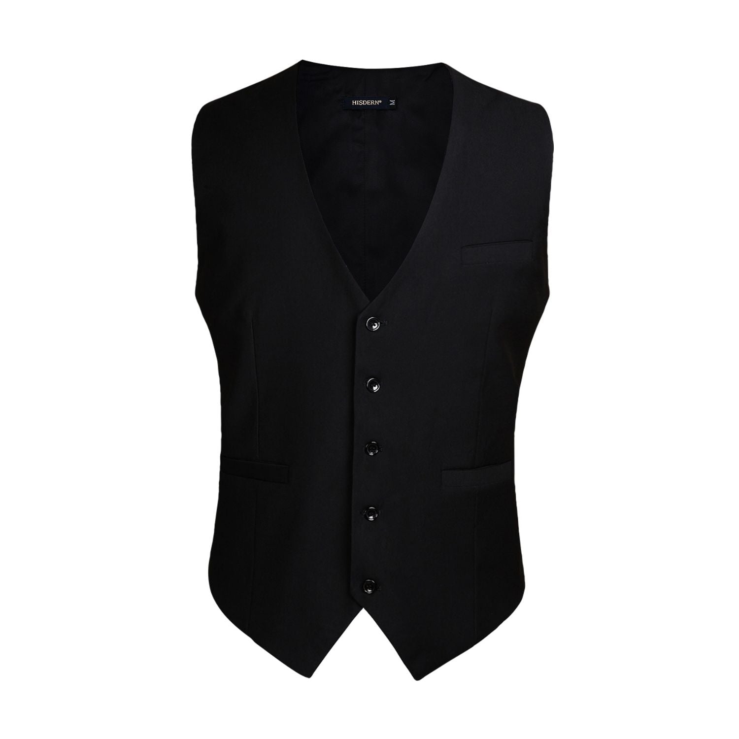 Black Satin Foraml Vest - Formal Office Wear - Image 2