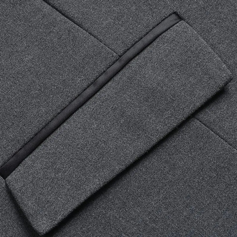 Men's Grey Satin Suit Vest Formal Wear - Image 3