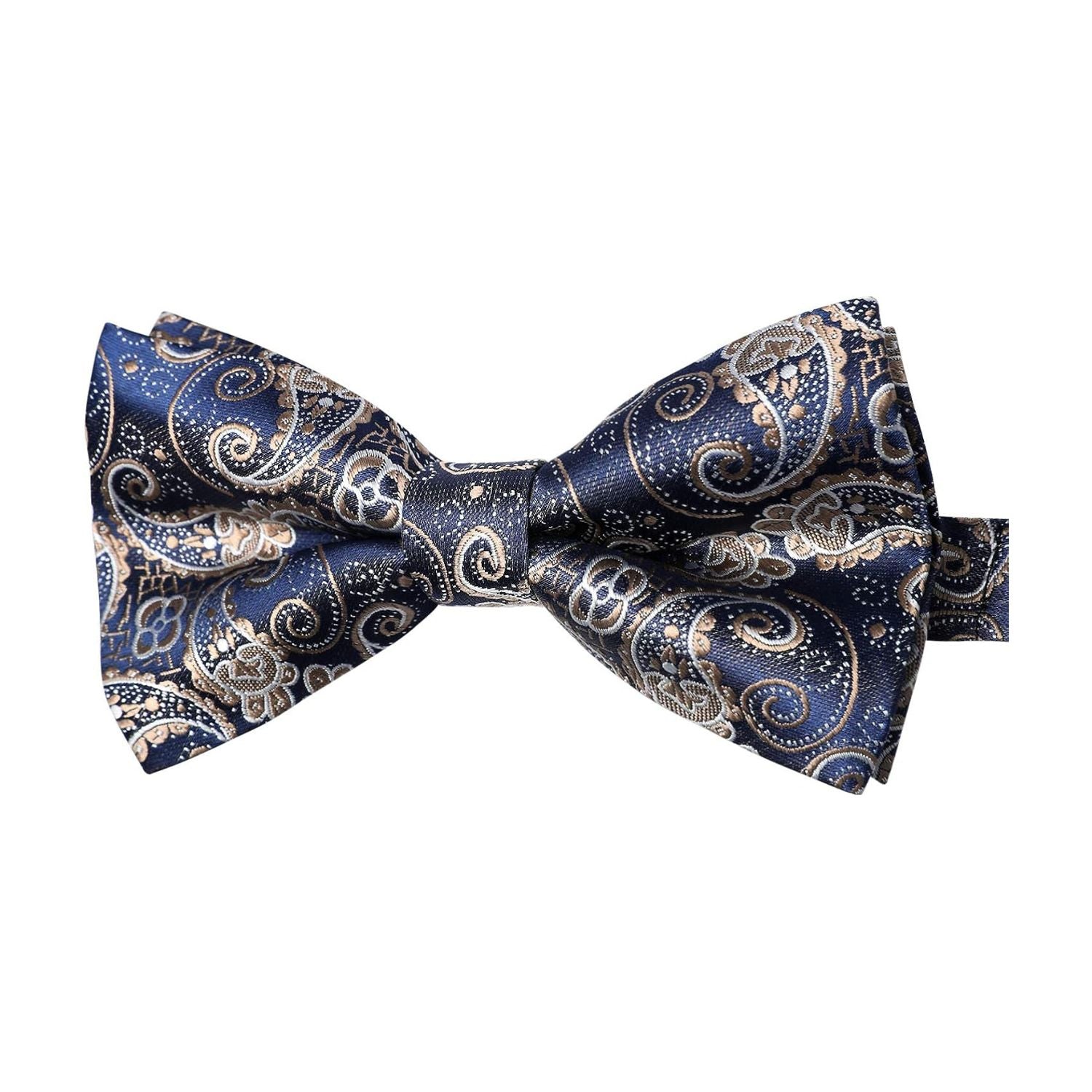 Vintage Blue Green Paisley Pre-Tied Bow Tie For Wedding