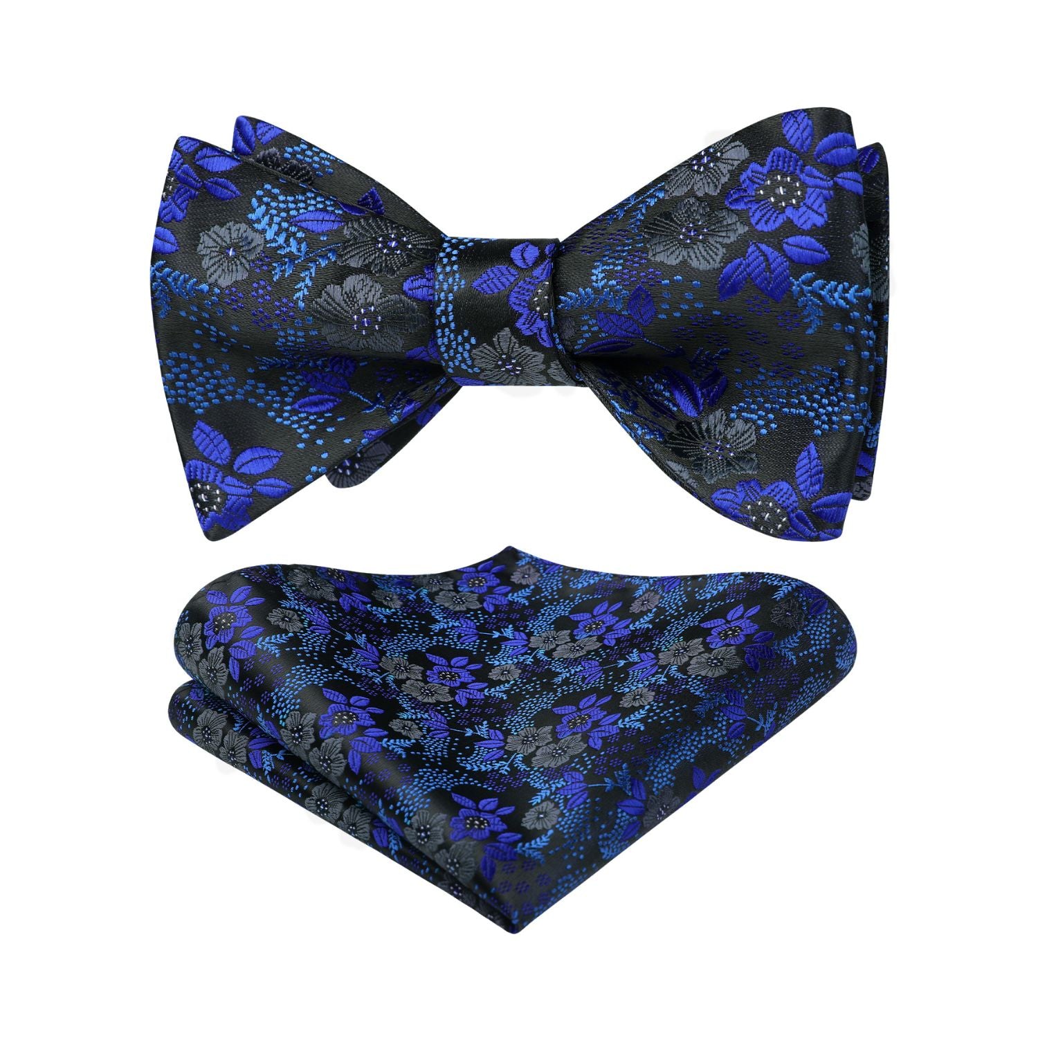 Blue Floral Bow Tie Set Groomsmen Wedding
