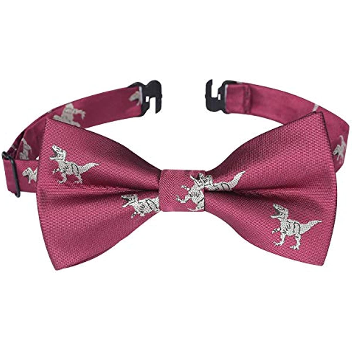 Dinosaur Burgundy Animal Pre-Tied Bow Tie For Boys