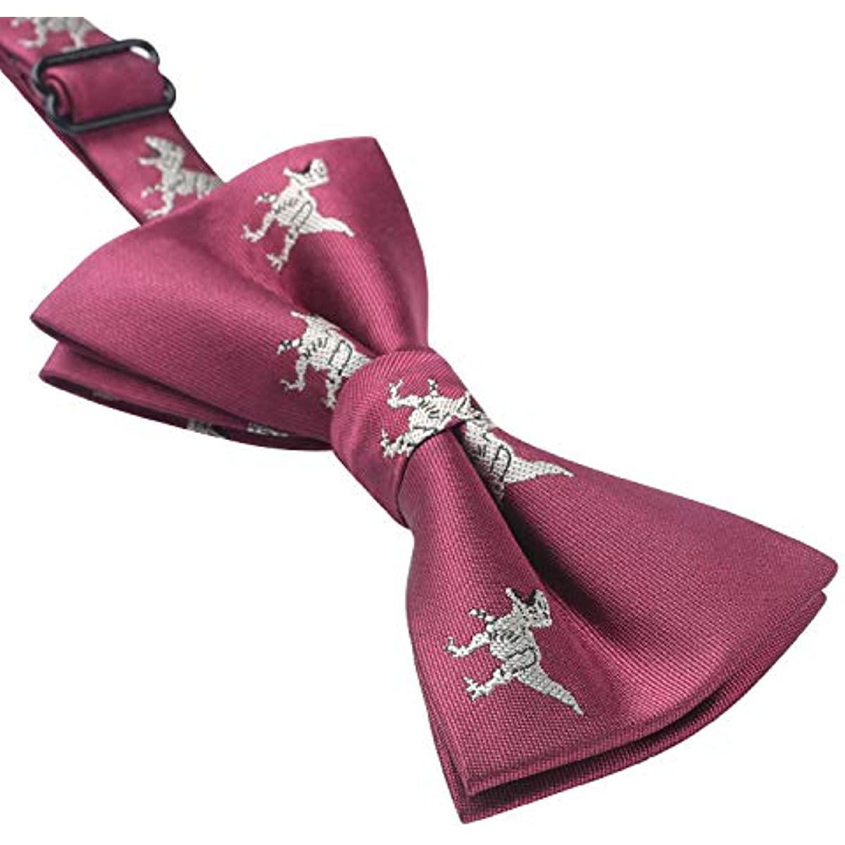 Dinosaur Burgundy Animal Pre-Tied Bow Tie For Boys - Image 3