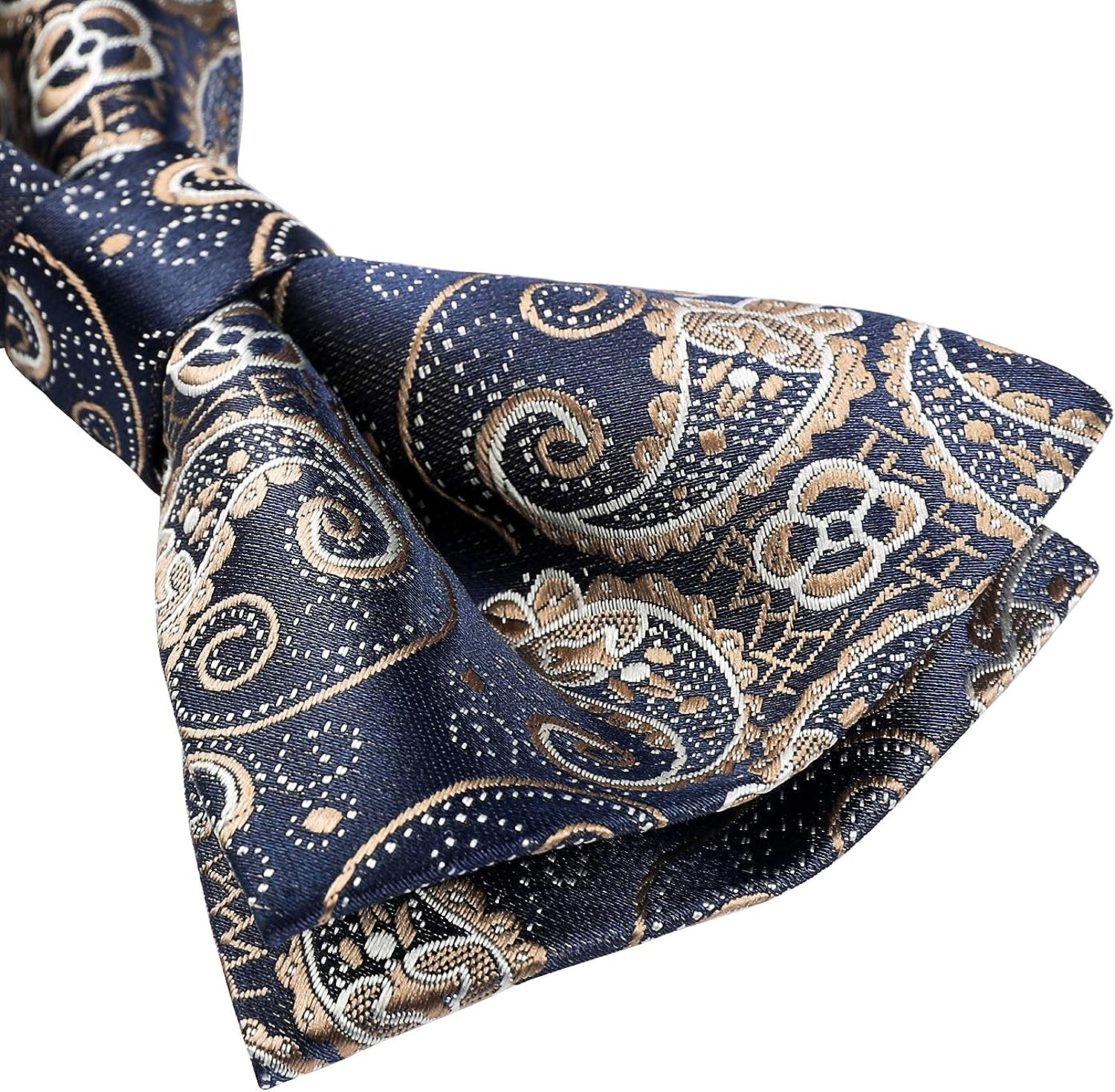 Vintage Blue Green Paisley Pre-Tied Bow Tie For Wedding - Image 2