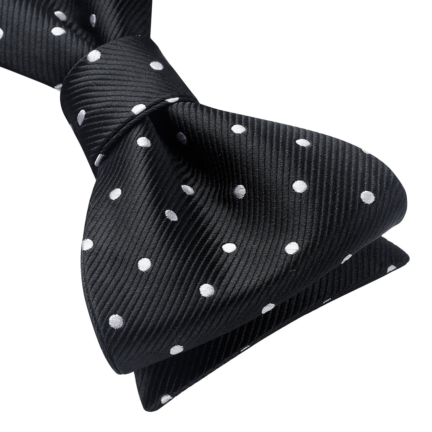 Polka Dots Black Silver Bow Tie Set For Party Wedding - Image 3