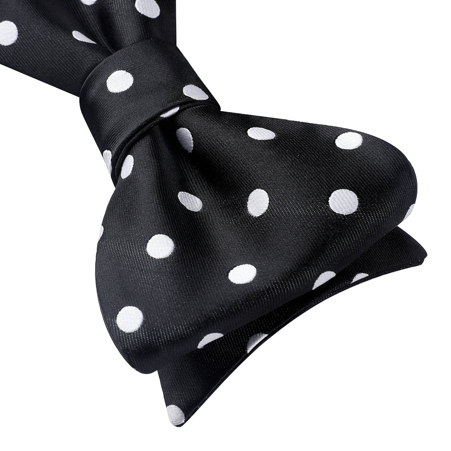 Polka Dots Black White Bow Tie Set For Party Wedding - Image 3