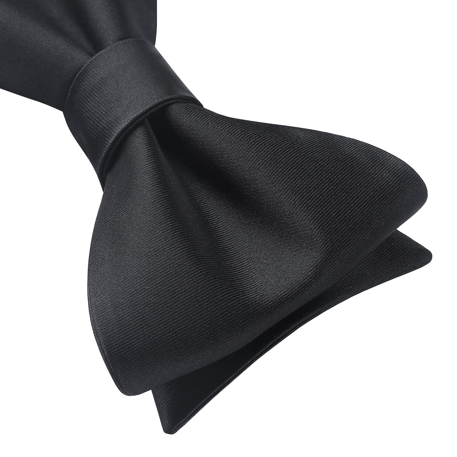 Black Solid Bow Tie Accessories Set For Evening Wear - Image 2