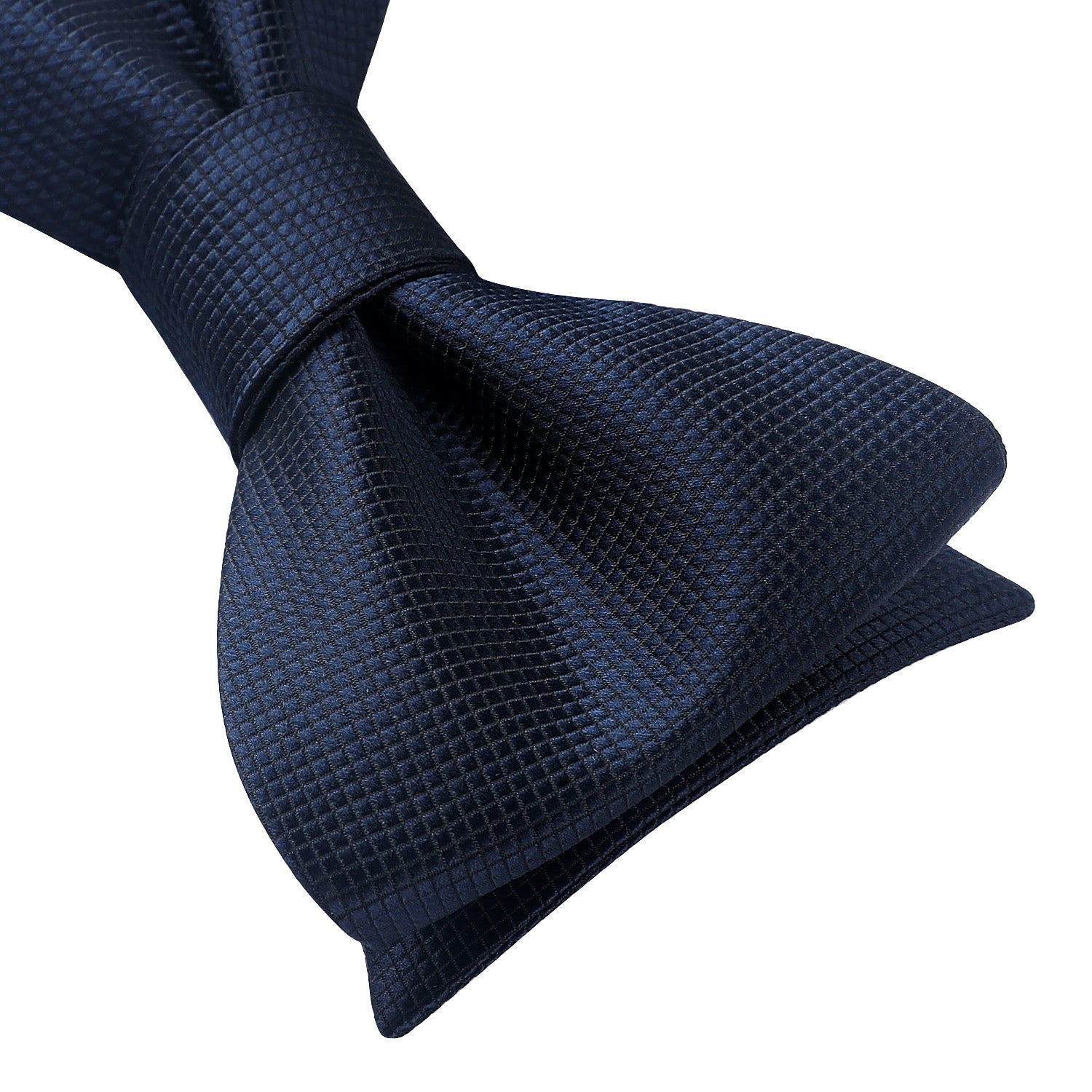 Navy Blue Solid Bow Tie Accessories Set For Evening Wear - Image 2