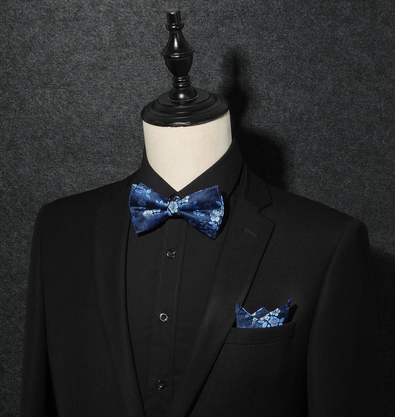 Vintage Green Paisley Pre-Tied Bow Tie Set For Wedding - Image 2