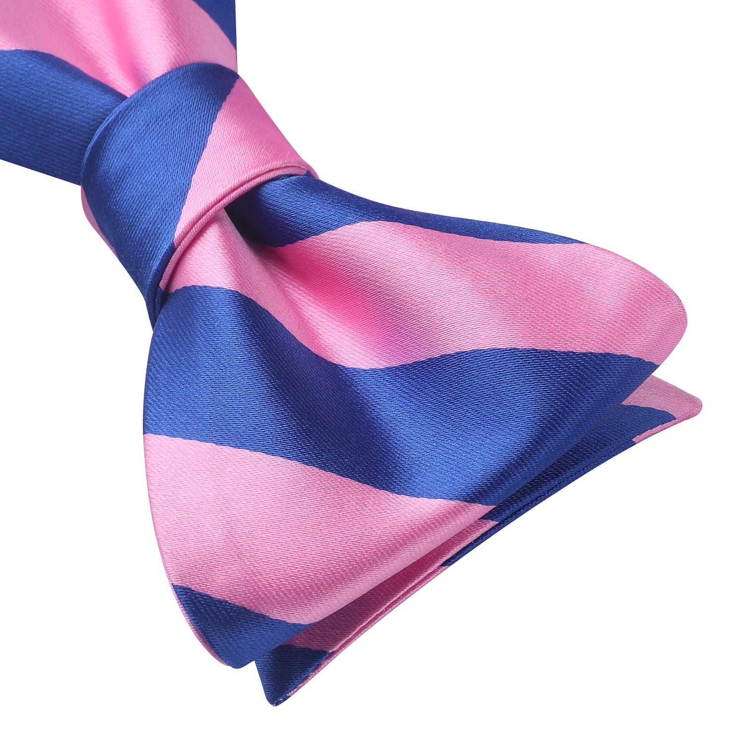 Pink Blue Striped Bow Tie Accessories Set For Evening Wear - Image 3