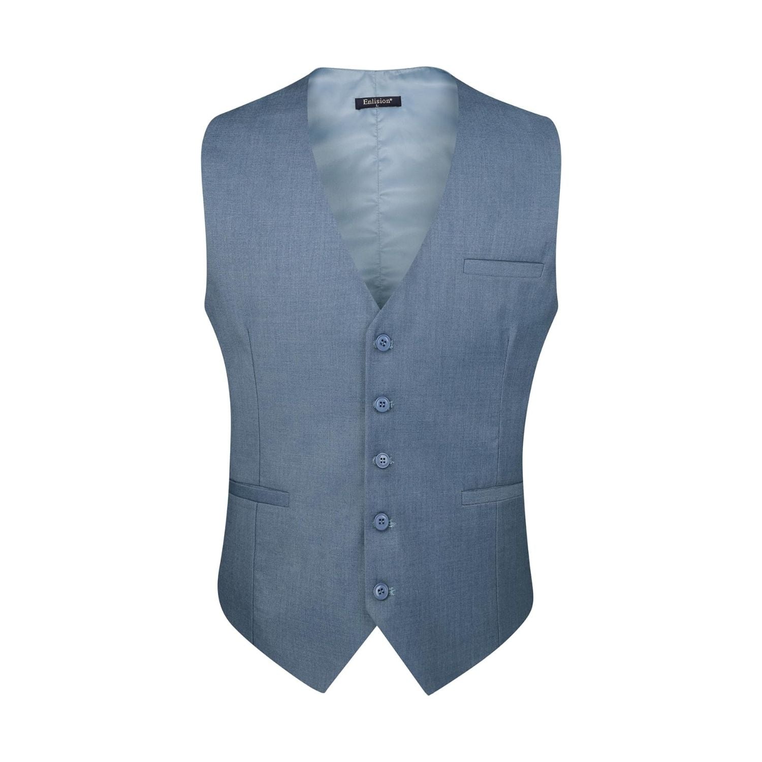 Men's Navy Blue Satin Suit Vest Formal Wear