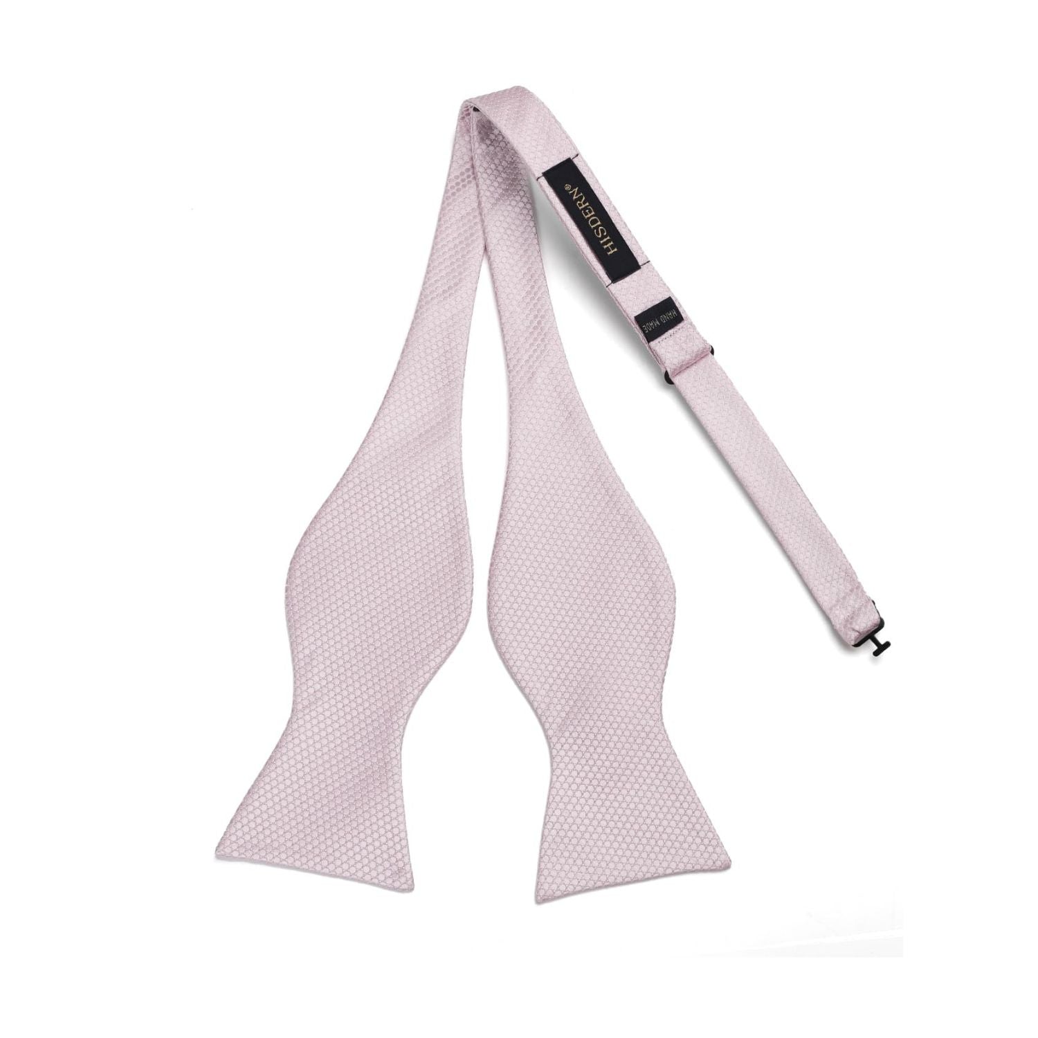 Houndstooth Bow Tie Pocket Square Light Pink Formal Attire - Image 2