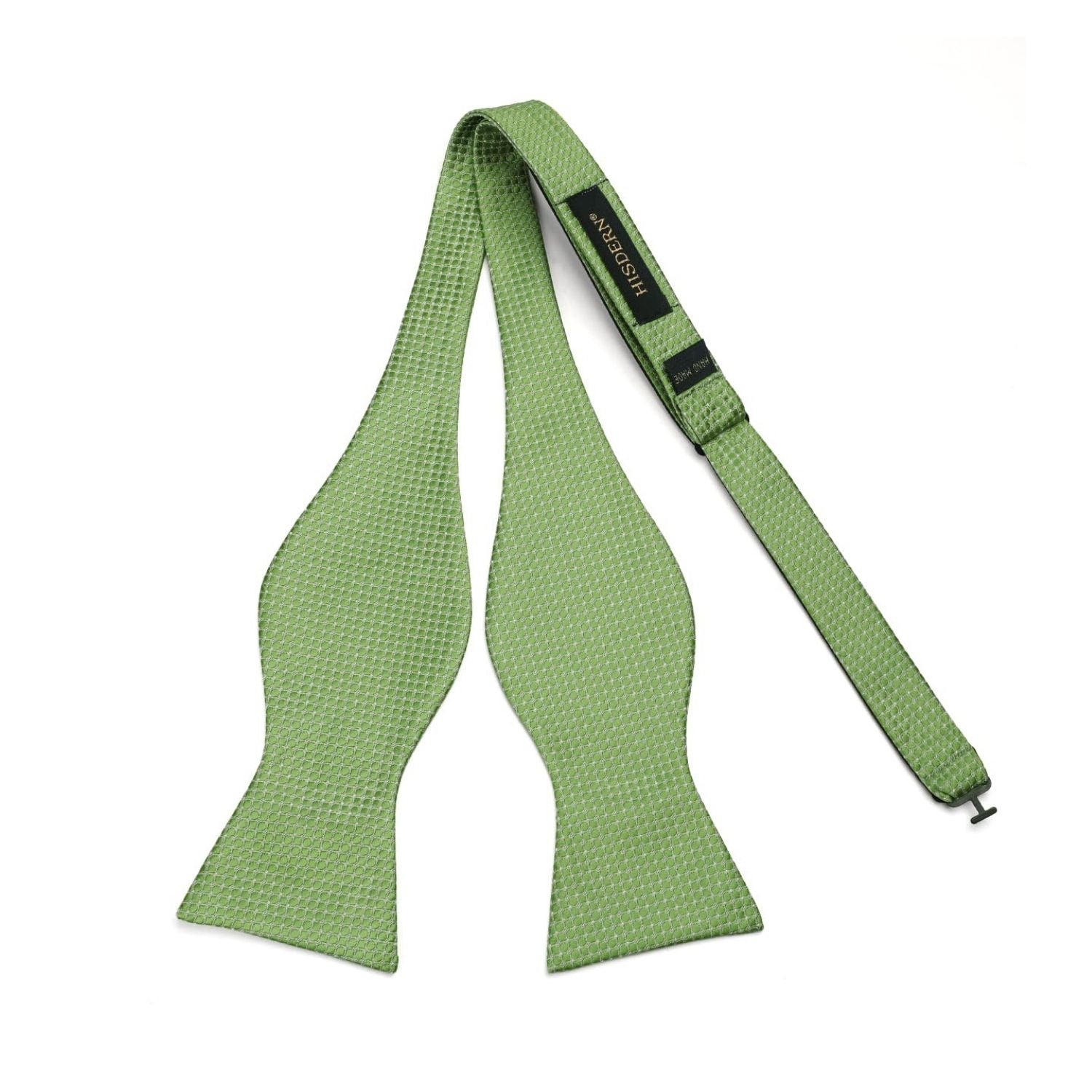 Houndstooth Bow Tie Pocket Square Green Formal Attire - Image 2