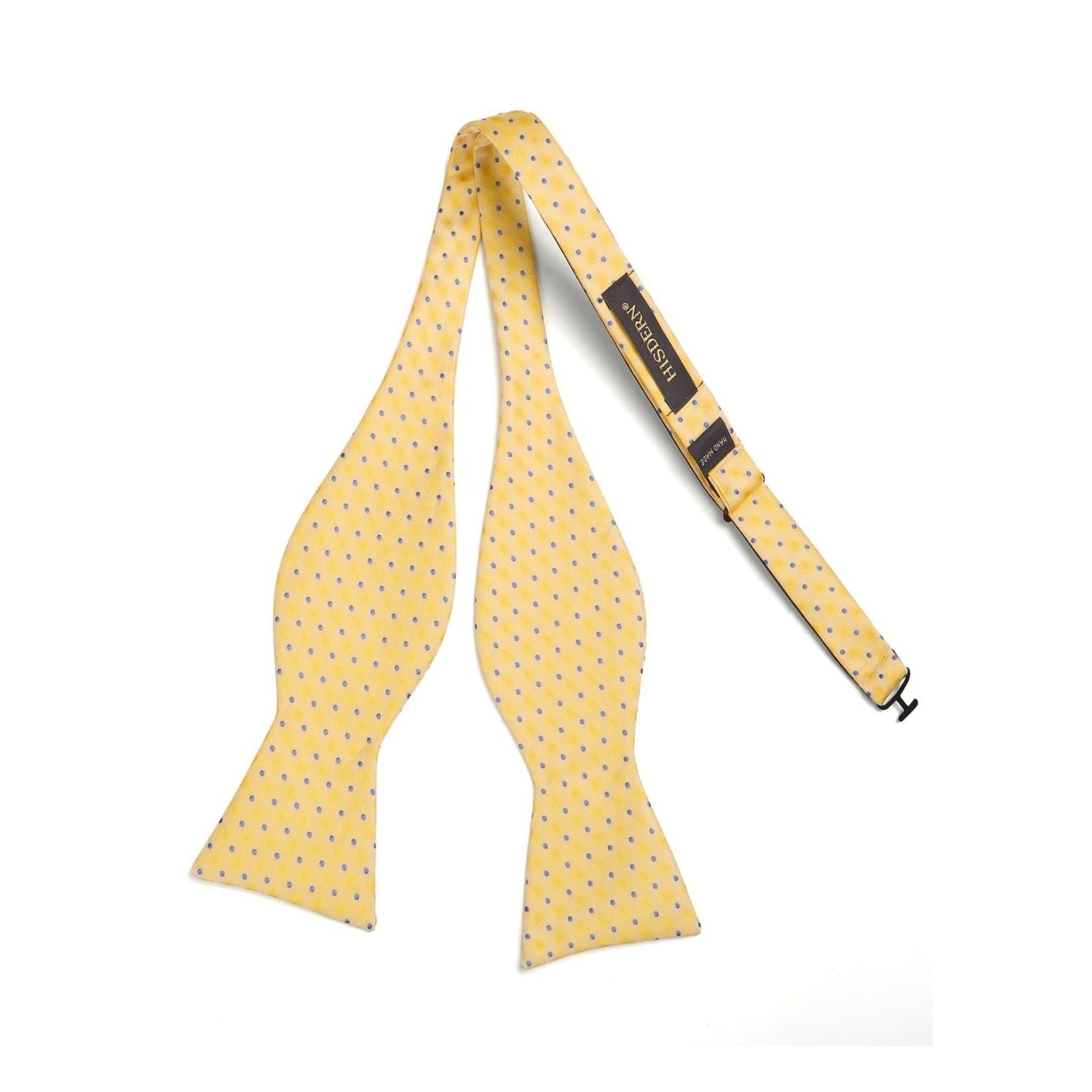 Polka Dots Yellow Purple Bow Tie Set For Party Wedding - Image 2