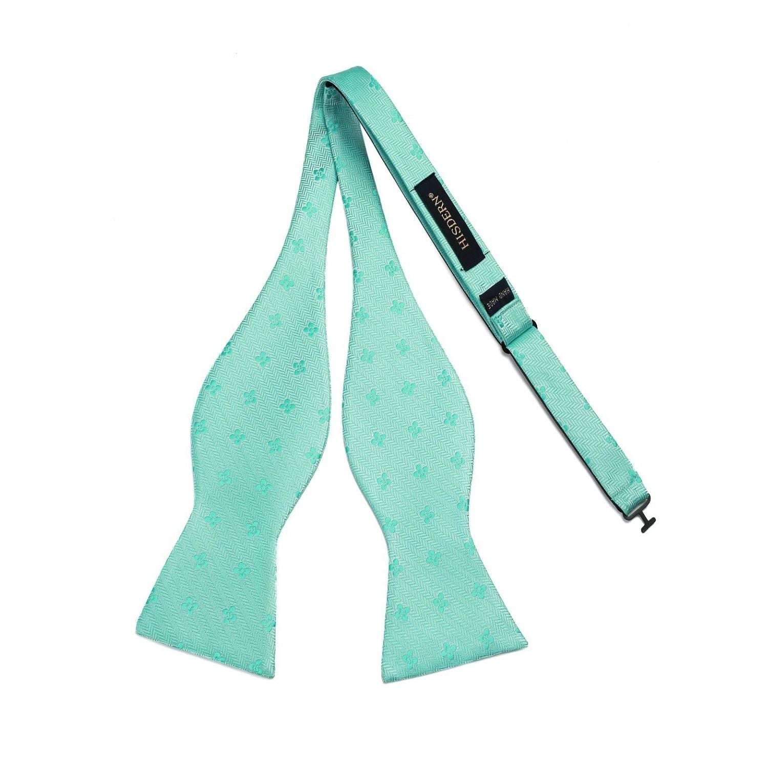 Light Green Floral Bow Tie Accessories Set For Evening Wear - Image 2