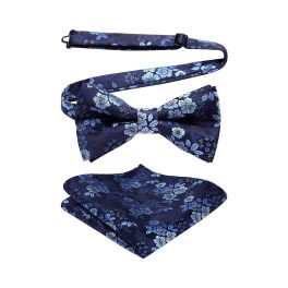Vintage Green Paisley Pre-Tied Bow Tie Set For Wedding