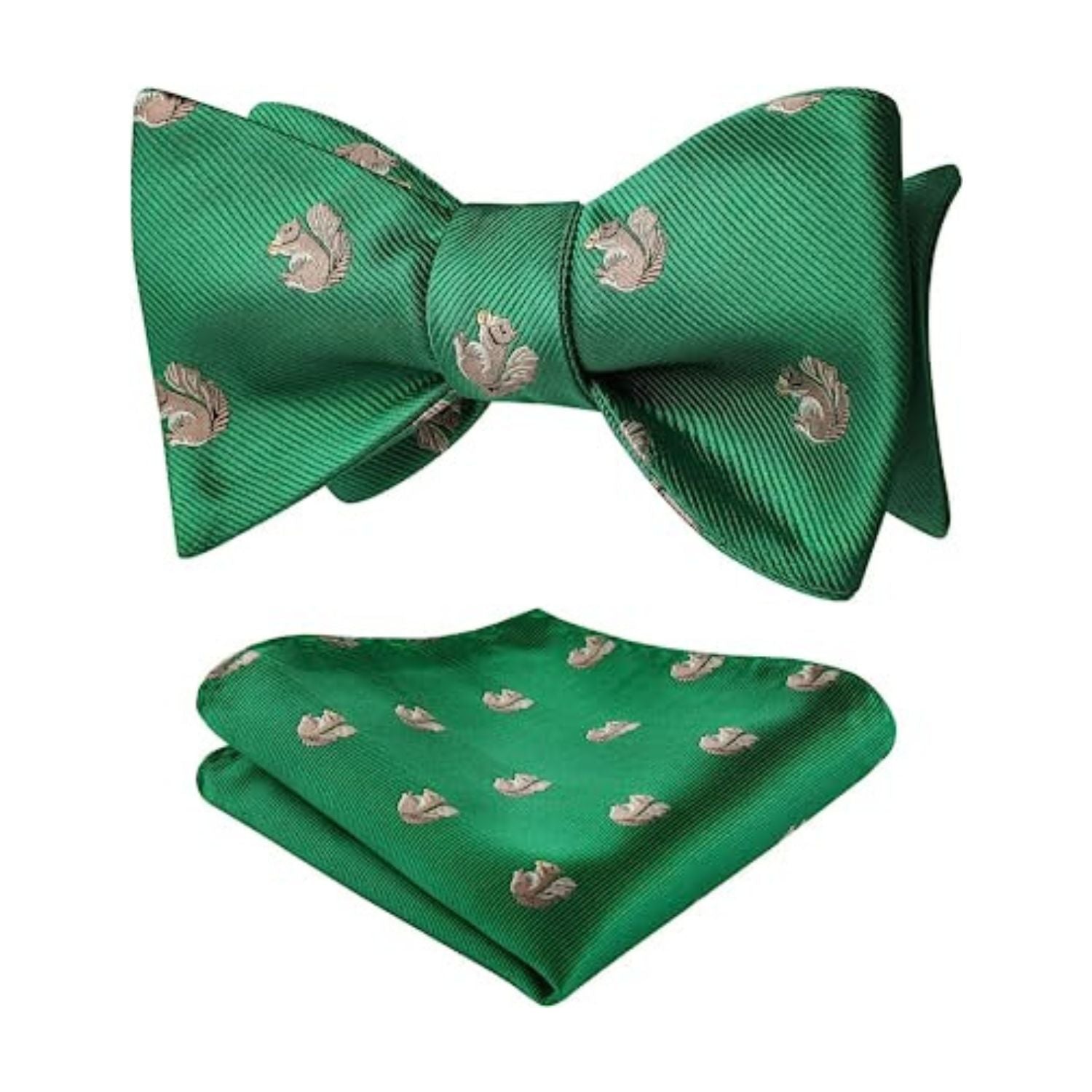 Squirrel Dark Green Animal Bow Tie Accessories Set For Party