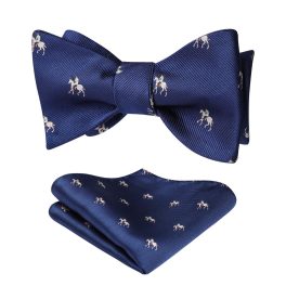 Horse Navy Animal Bow Tie Accessories Set For Party