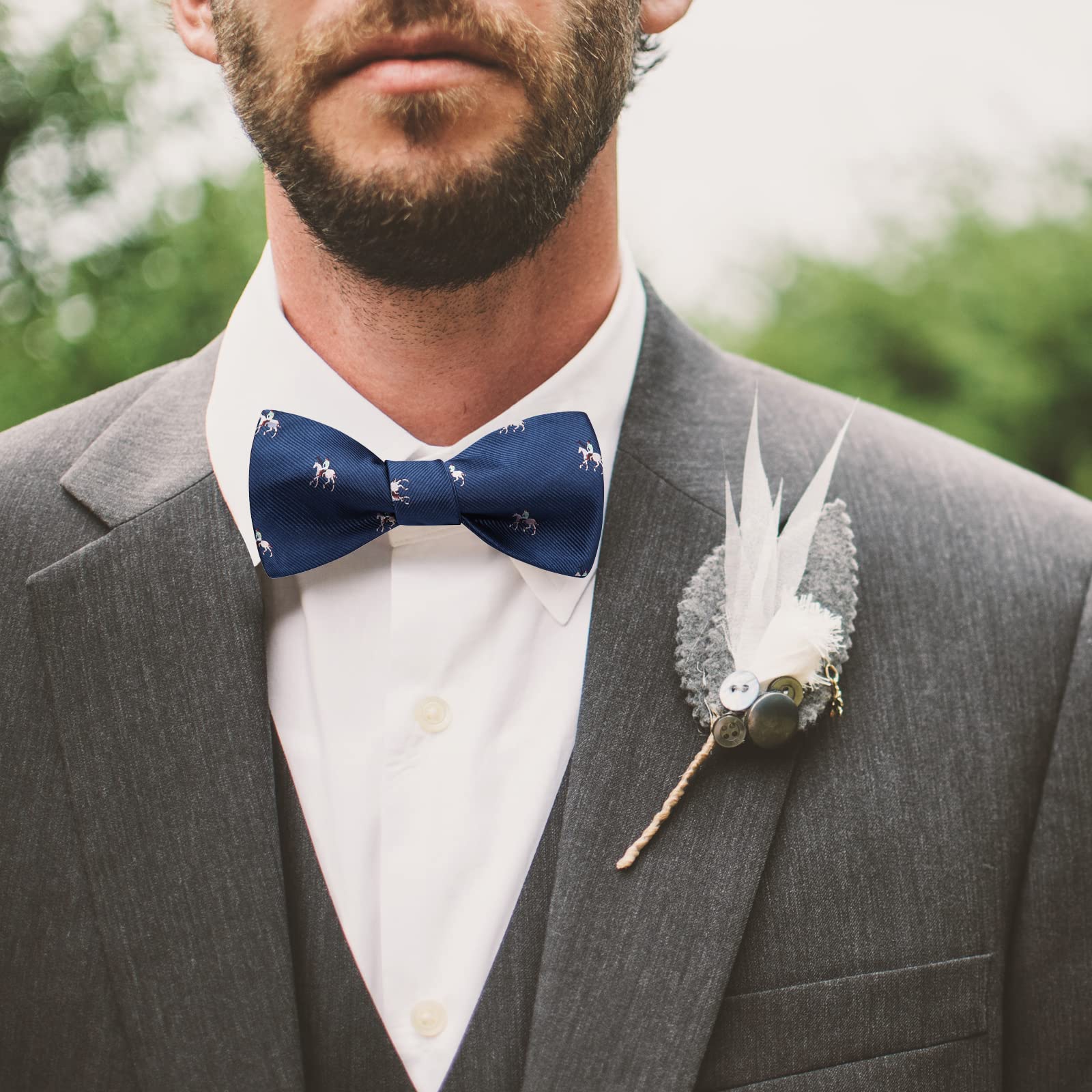 Horse Navy Animal Bow Tie Accessories Set For Party - Image 2