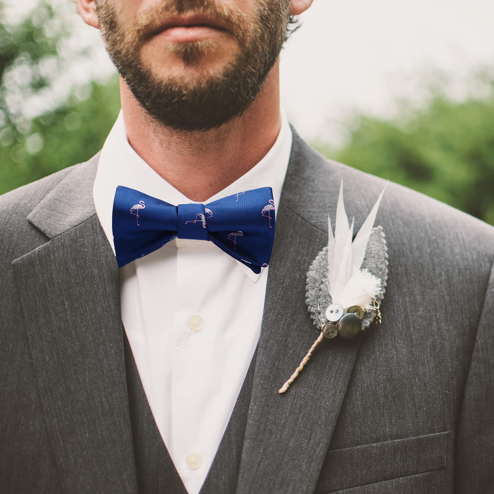 Flamingo Blue Animal Bow Tie Accessories Set For Party - Image 2