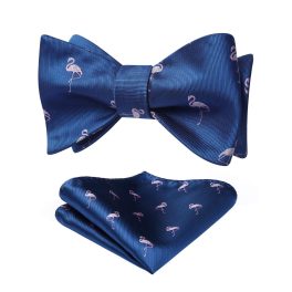 Flamingo Blue Animal Bow Tie Accessories Set For Party