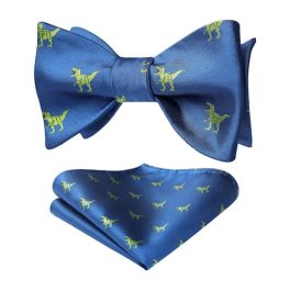 Dinasour Blue Animal Bow Tie Accessories Set For Party