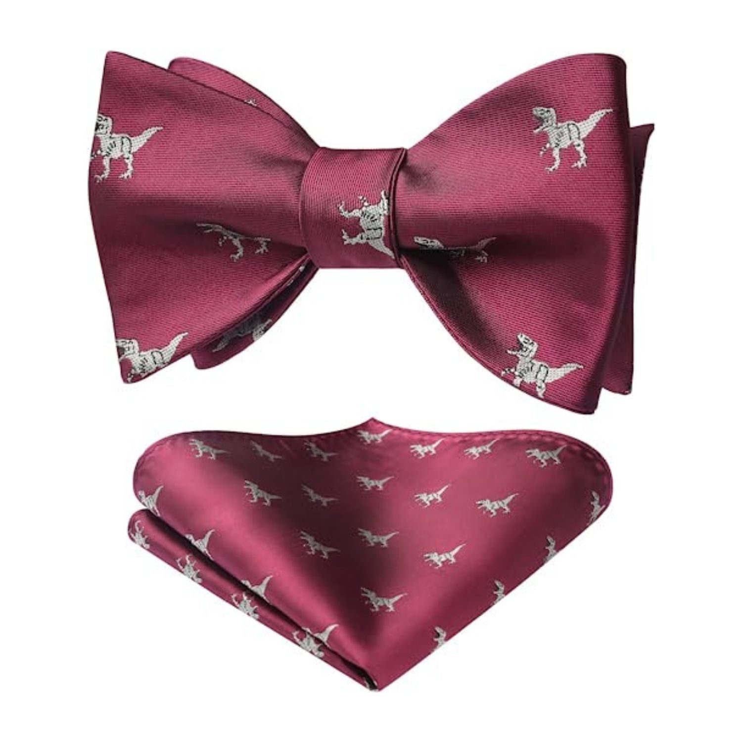 Dinasour Burgundy Animal Bow Tie Accessories Set For Party
