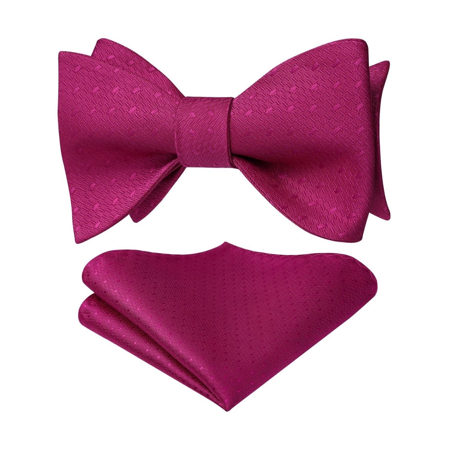 Polka Dots Hot Pink Bow Tie Set For Party Wedding