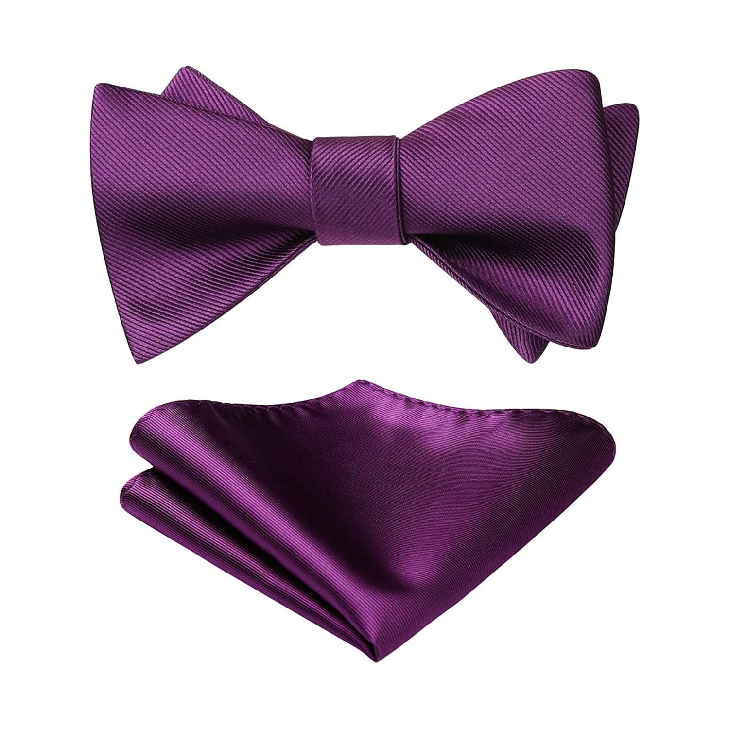 Purple Solid Bow Tie Accessories Set For Evening Wear - Image 2