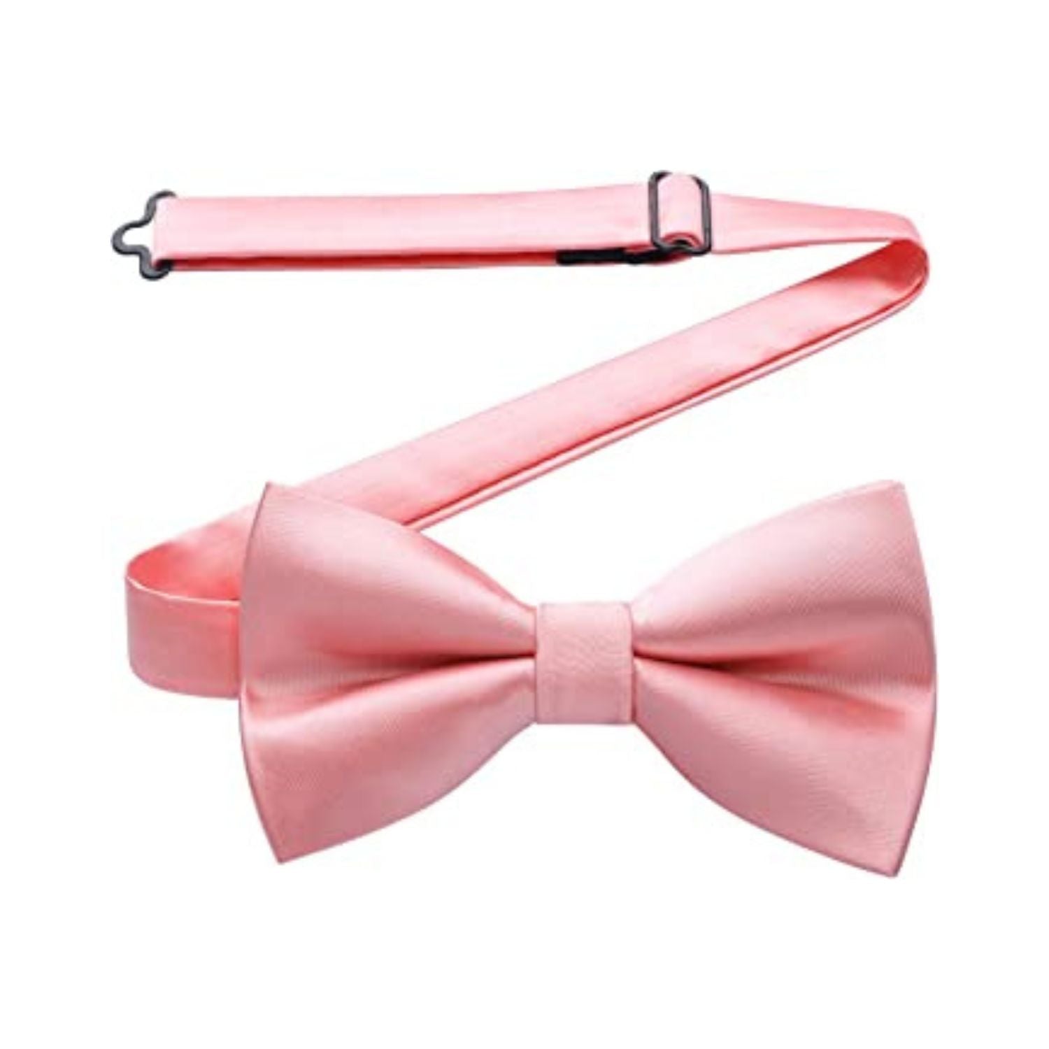 Pink Solid Pre-Tied Bow Tie Adjustable For Wedding Party
