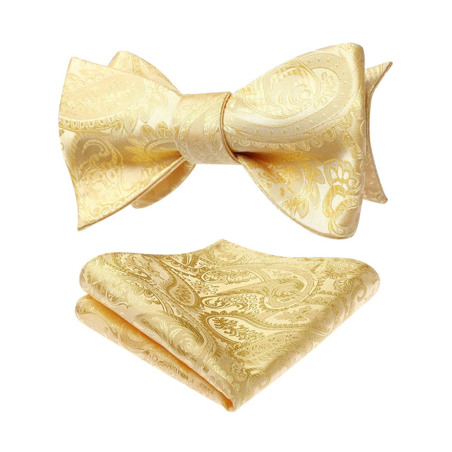 Yellow Paisley Bow Tie Set For Evening Wear - Image 2