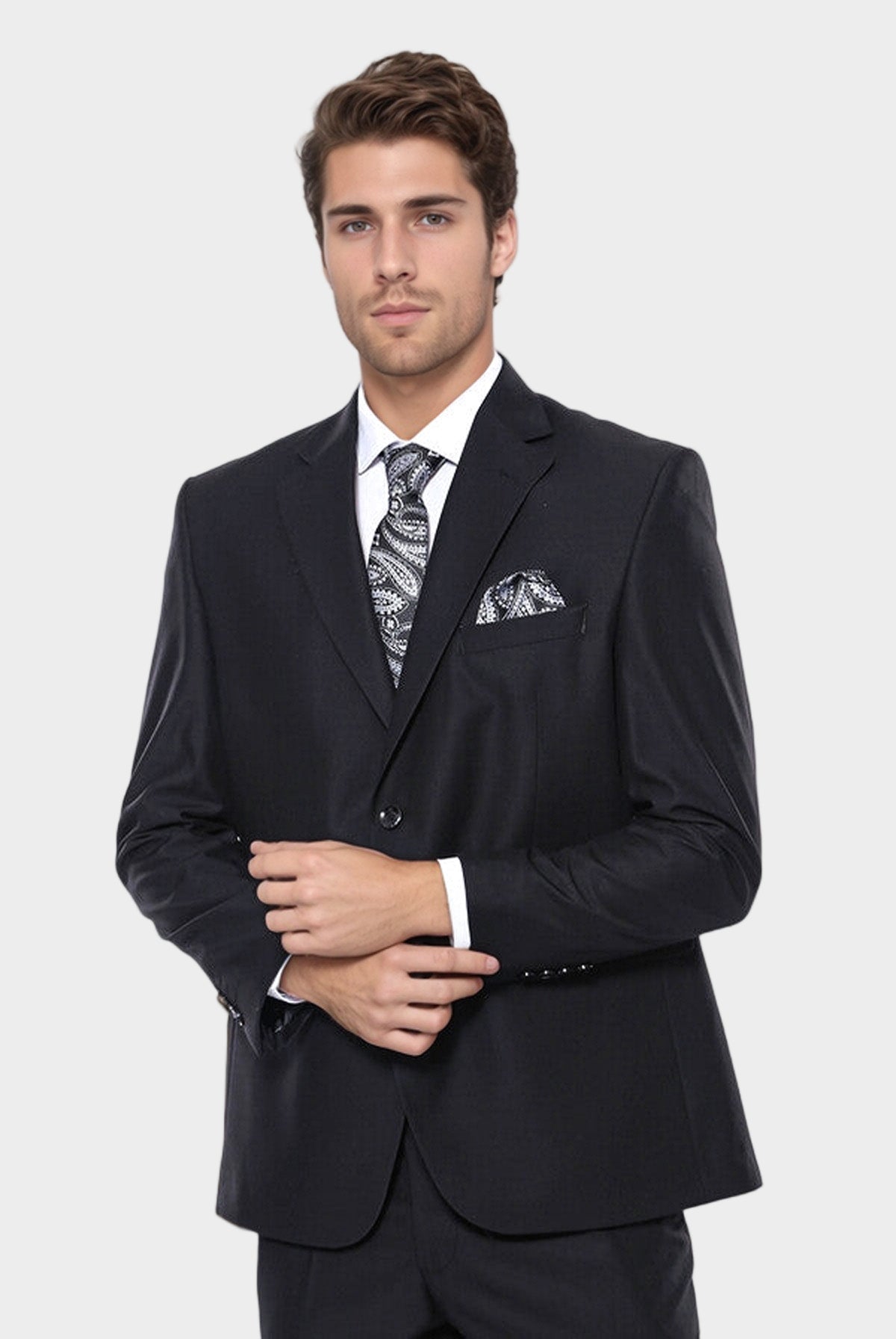 Black 4 Drop Regular Suit - Image 3