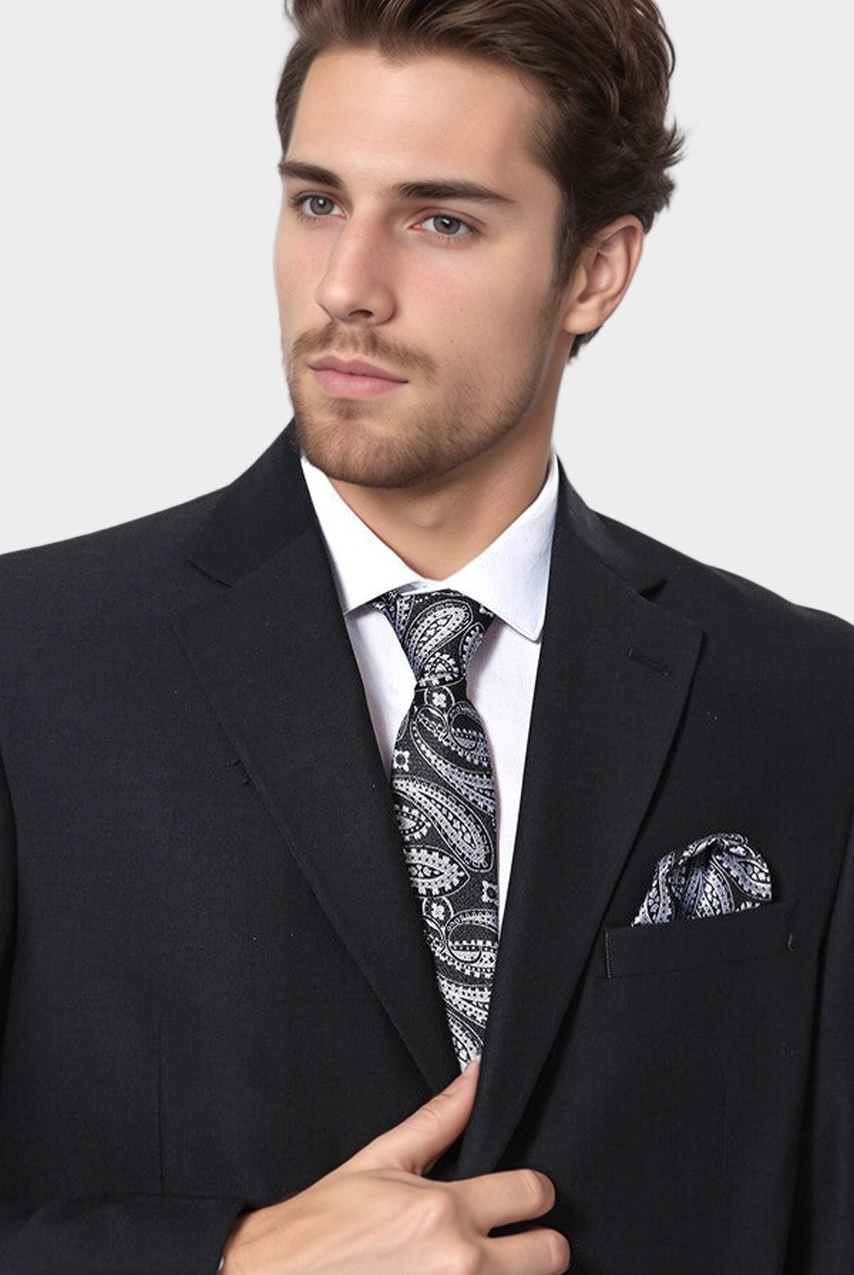Black 4 Drop Regular Suit - Image 2