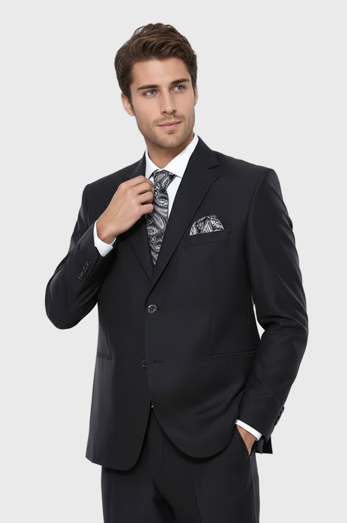Black 4 Drop Regular Suit