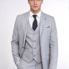 Patterned Light Blue 3 Piece Suit