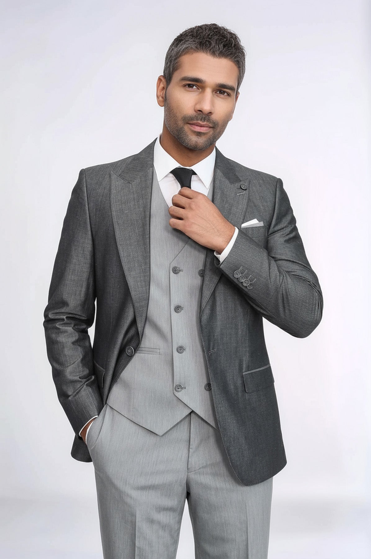 Grey Vested Suit