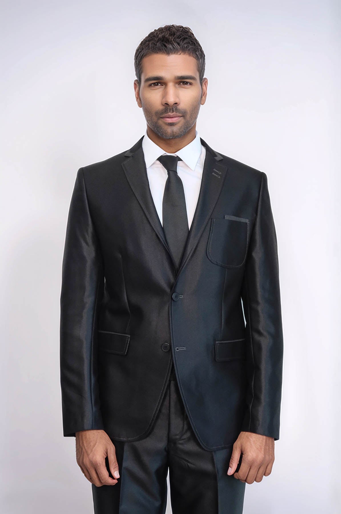 Shiny Black Men Suit - Image 3