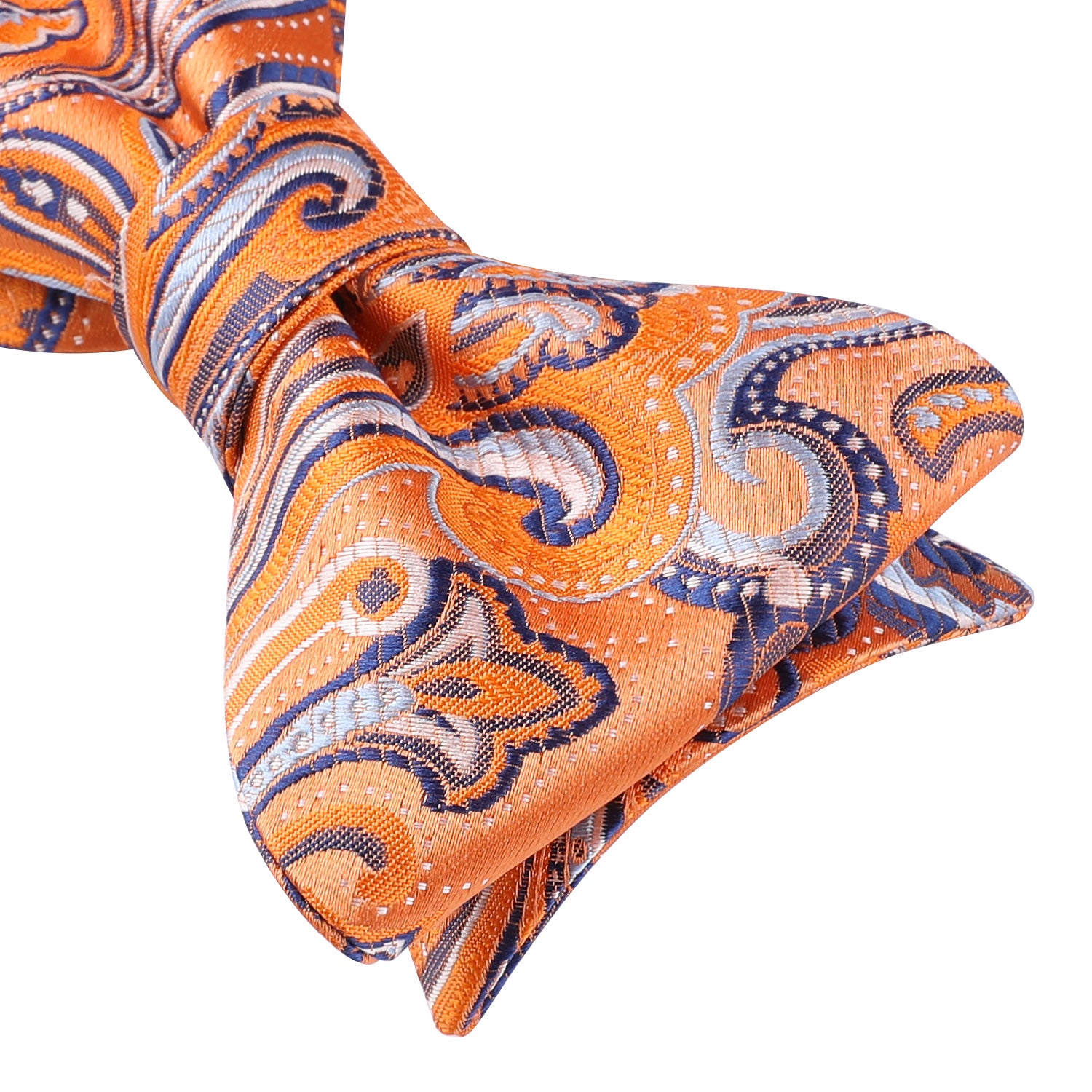 Vintage Orange And Purple Paisley Bow Tie Set - Image 3