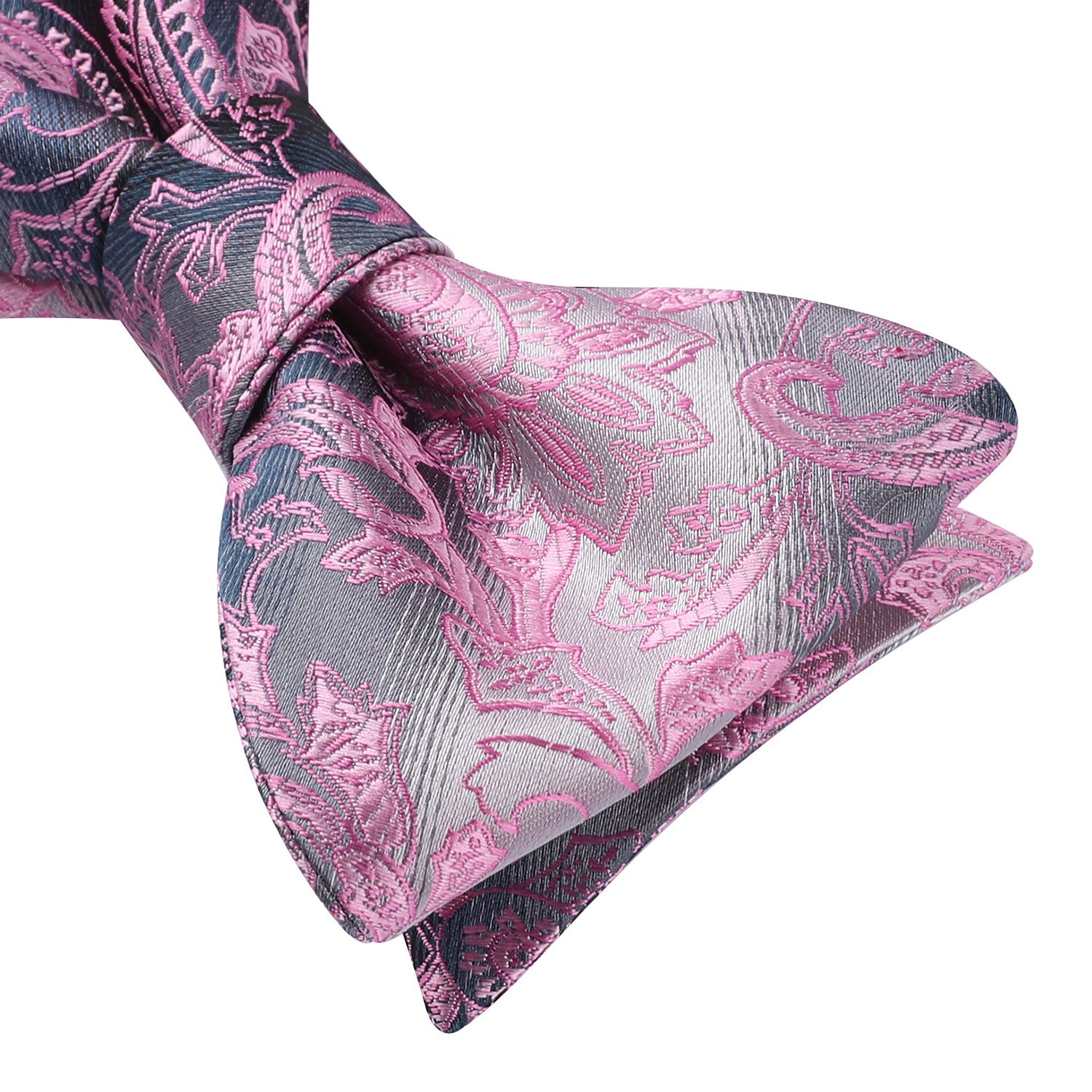 Pink Black Paisley Bow Tie Set For Evening Wear - Image 3