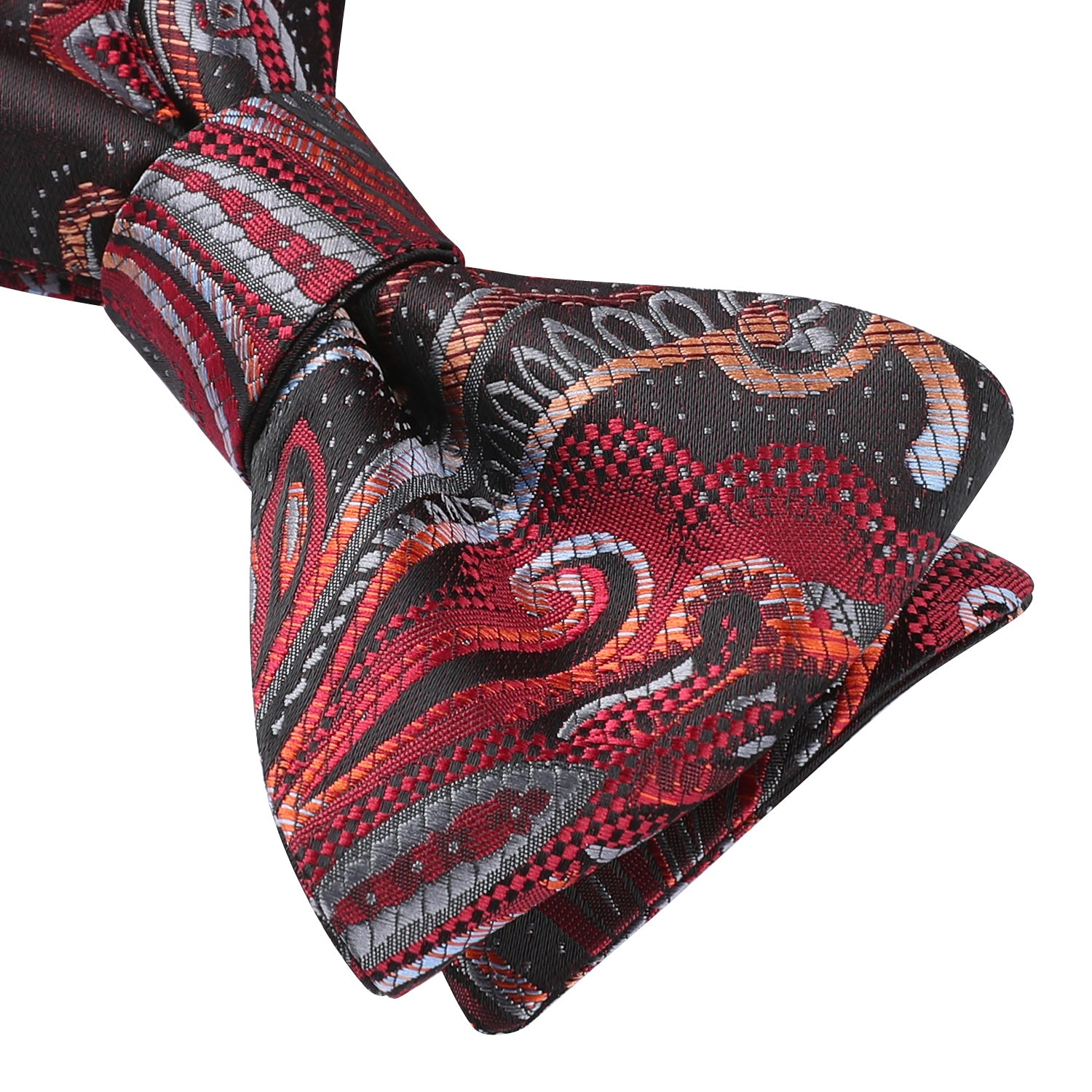Vintage Red Green Paisley Bow Tie Set - Image 3