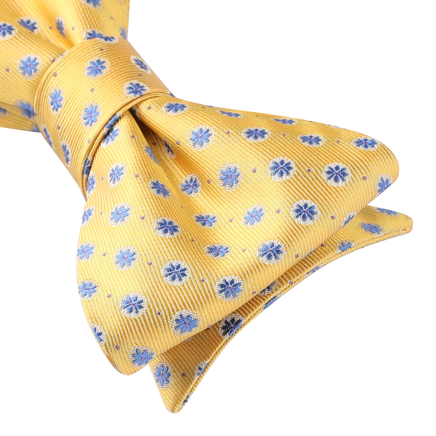 Yellow Blue Floral Bow Tie Set Groomsmen Wedding - Image 3